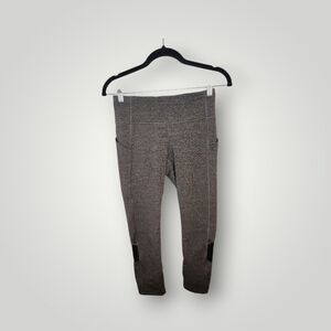 Lululemon Women Size 4 Heathered Gray Pace Rival Crop Leggings